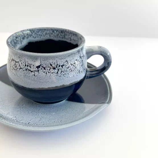 Tasse à café et soucoupe pour évier Tenmoku – Image 2